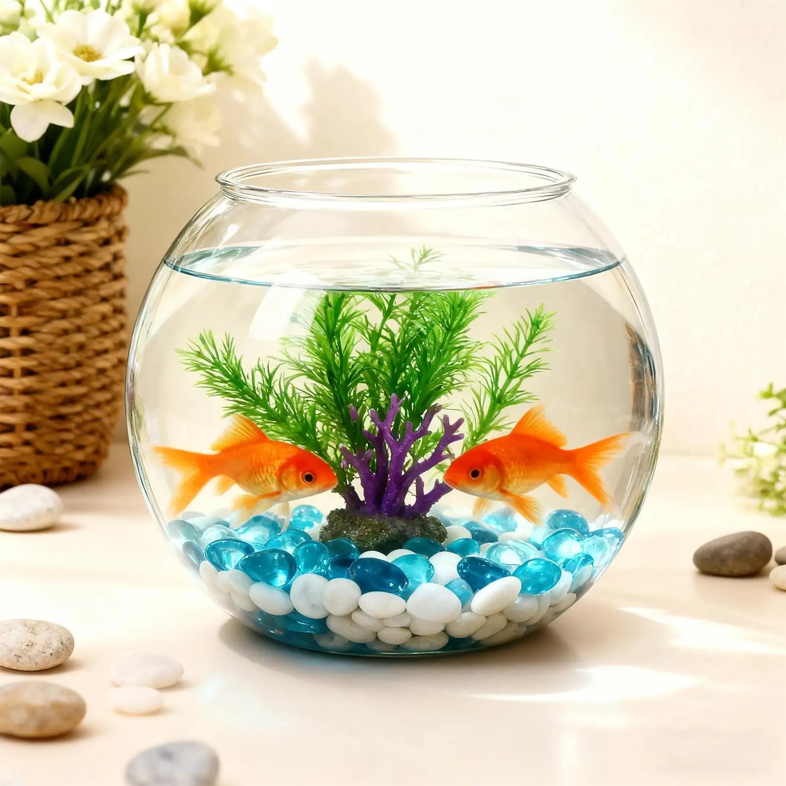 Bubble Bowl Space-Saving Aquarium Accessories Bubble Planter Bowl for Table Centerpiece Party Decorations Home Event Indoor