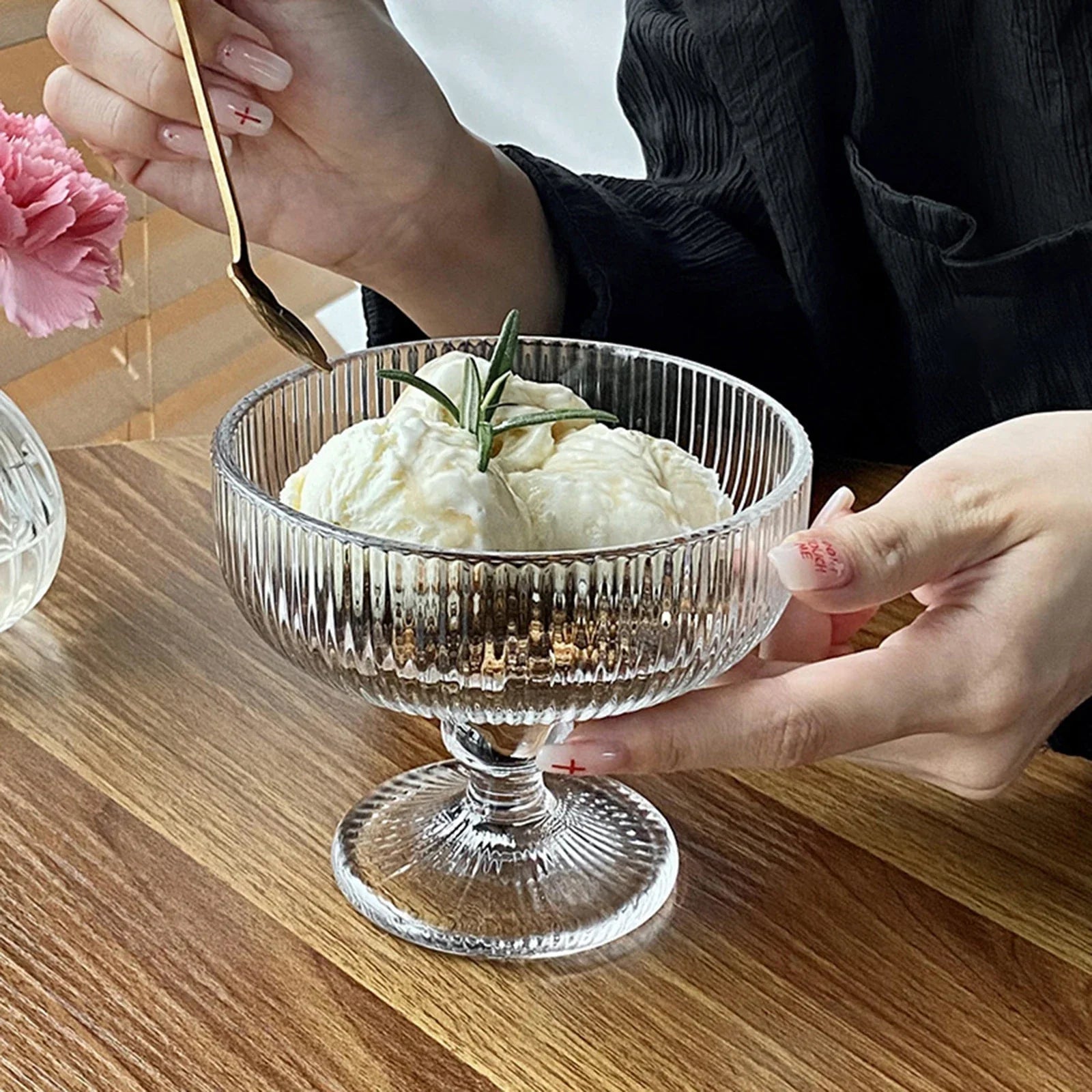 Sundae Dishes Trifle Bowl Tall Ice Cream Cup Glass Dessert Cup Ice Cream Ball Pudding Cup Afternoon Tea Sugar Water Yogurt Cup