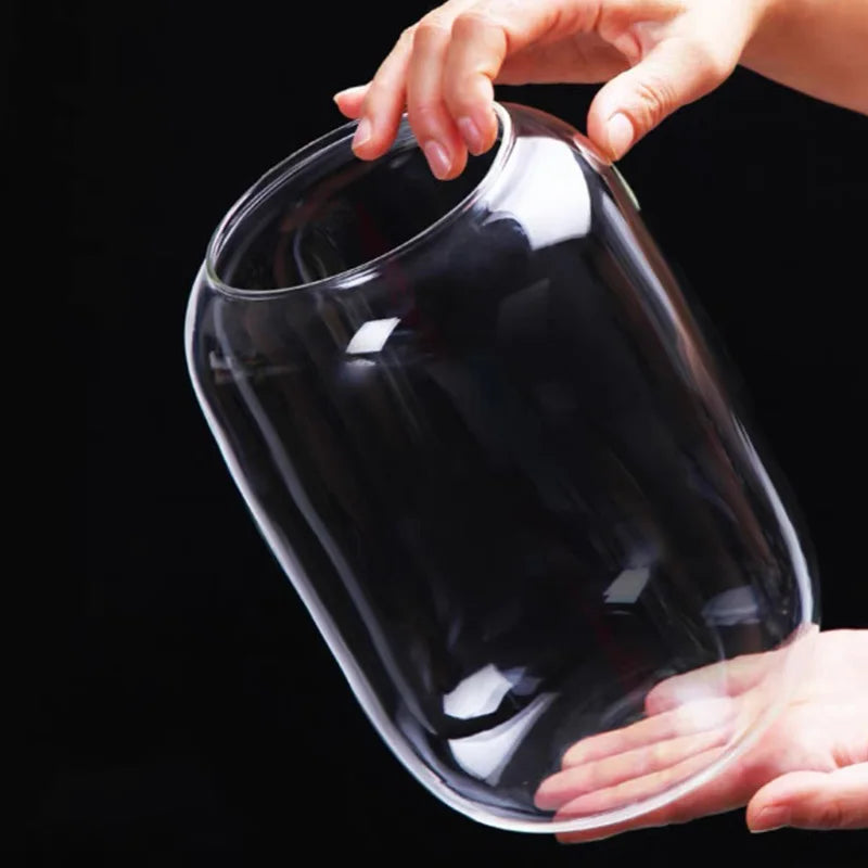 Glass fish tank, decorative vase, home, restaurant, commercial center, office desktop display for viewing