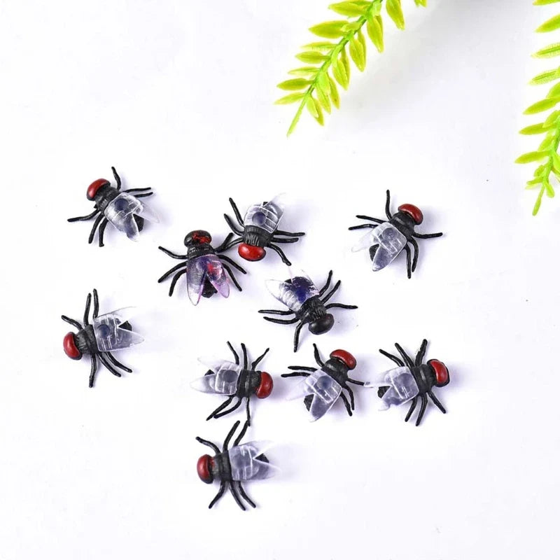 Funny Animal Models Fake Flies Plastic Simulated Insect Bugs Scary Disgusting Joke Toys Halloween Party Prank Favors