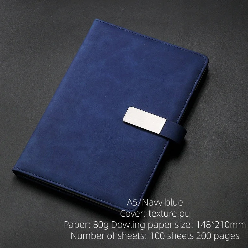Notebook Set Single Book and Set Selection, Skin Feel and Color Changing PU Material Cover A5 Work Notebook Gift Box Set