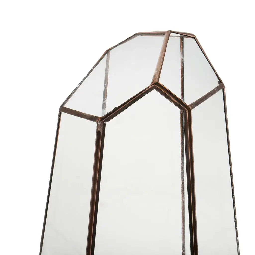Contemporary Geometric Terrarium Irregular Glass Plant Box Tabletop Succulent Holder for Home Styling