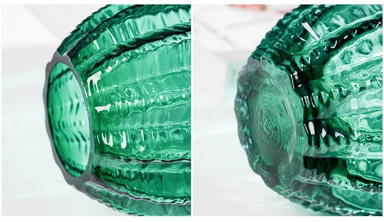Creative Cactus Glass Vase Desktop Creative Flower Utensils Hydroponic Vase Dried Flower Vase Living Room Aesthetic Decoration
