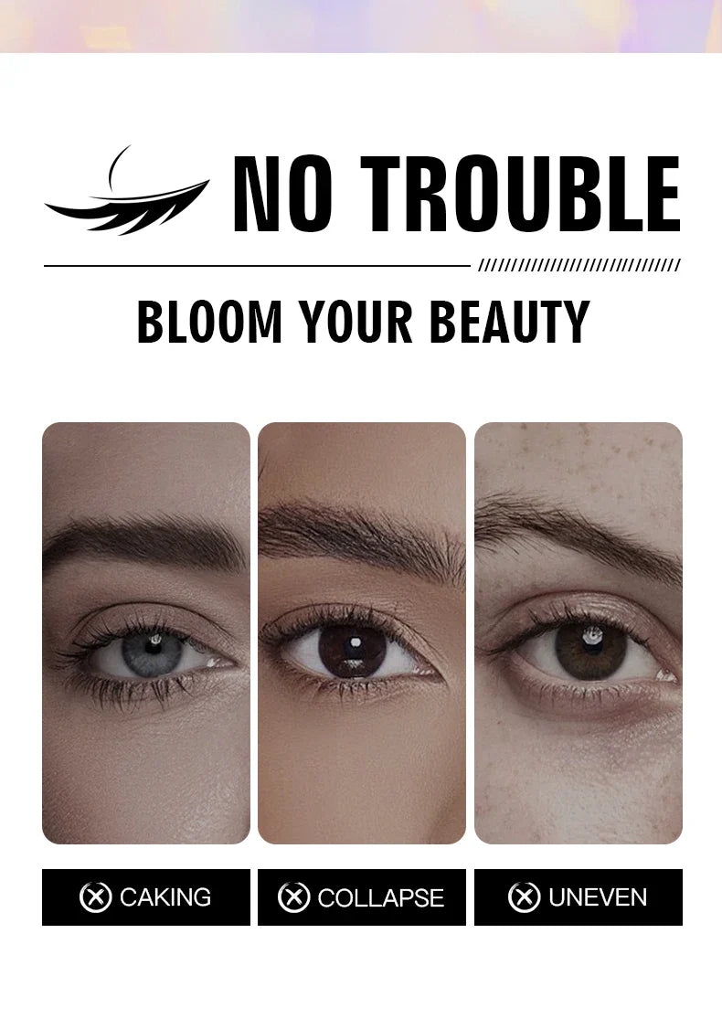 Black Waterproof 7D Mascara Thick Smudge-proof Encrypted Lengthening Curling Eye Lashes Styling Makeup Tools Female Eye Cosmetic