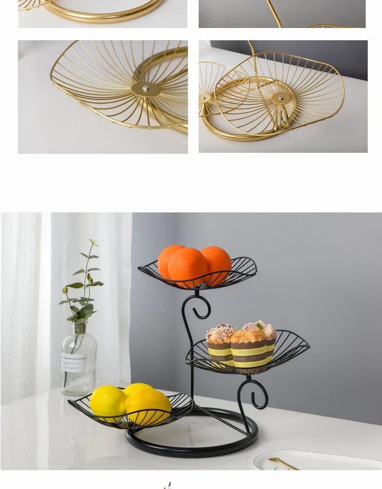 Modern mat Fruit Tray Luxury Light Home Living Room Candy Basket Tea Table Snas Metal Material Nordic Sle