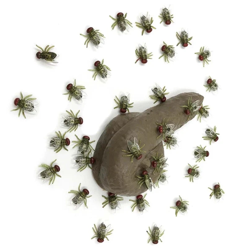 Funny Animal Models Fake Flies Plastic Simulated Insect Bugs Scary Disgusting Joke Toys Halloween Party Prank Favors