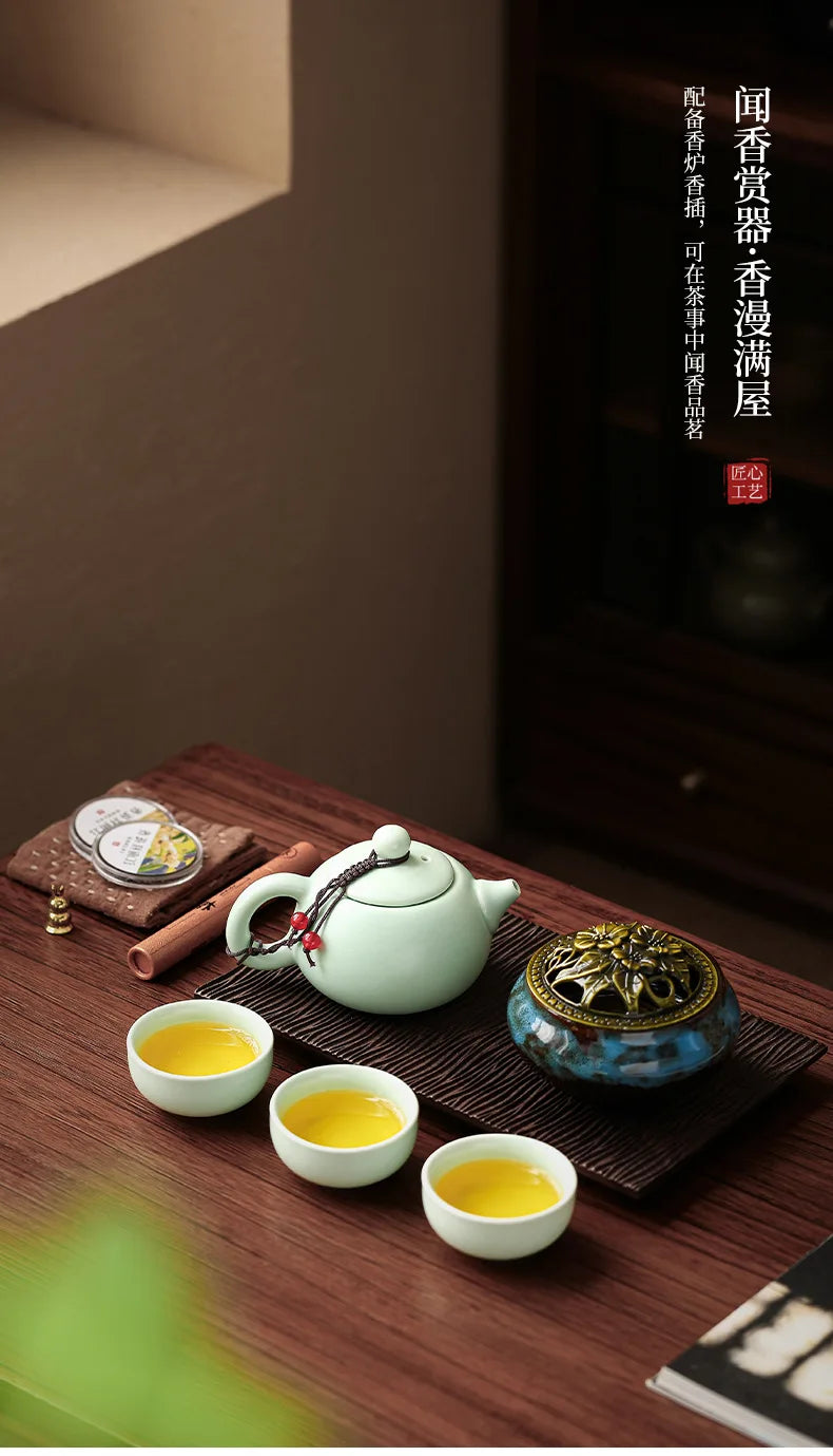 Guochao Forbidden City merchandise tea set gift set to give customers souvenir business enterprise practical gift