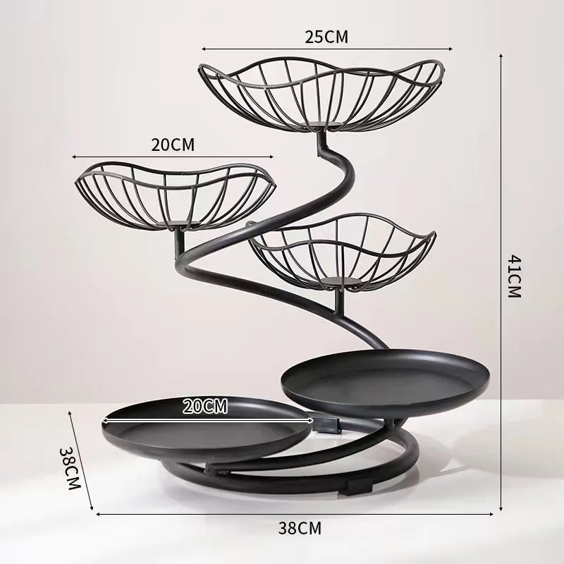 Modern mat Fruit Tray Luxury Light Home Living Room Candy Basket Tea Table Snas Metal Material Nordic Sle