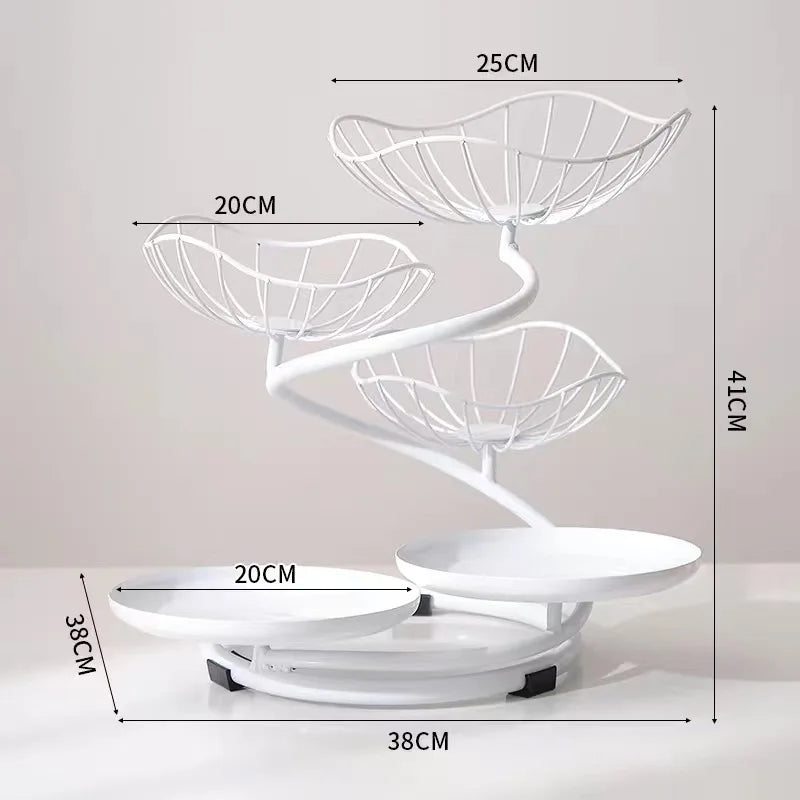 Modern mat Fruit Tray Luxury Light Home Living Room Candy Basket Tea Table Snas Metal Material Nordic Sle