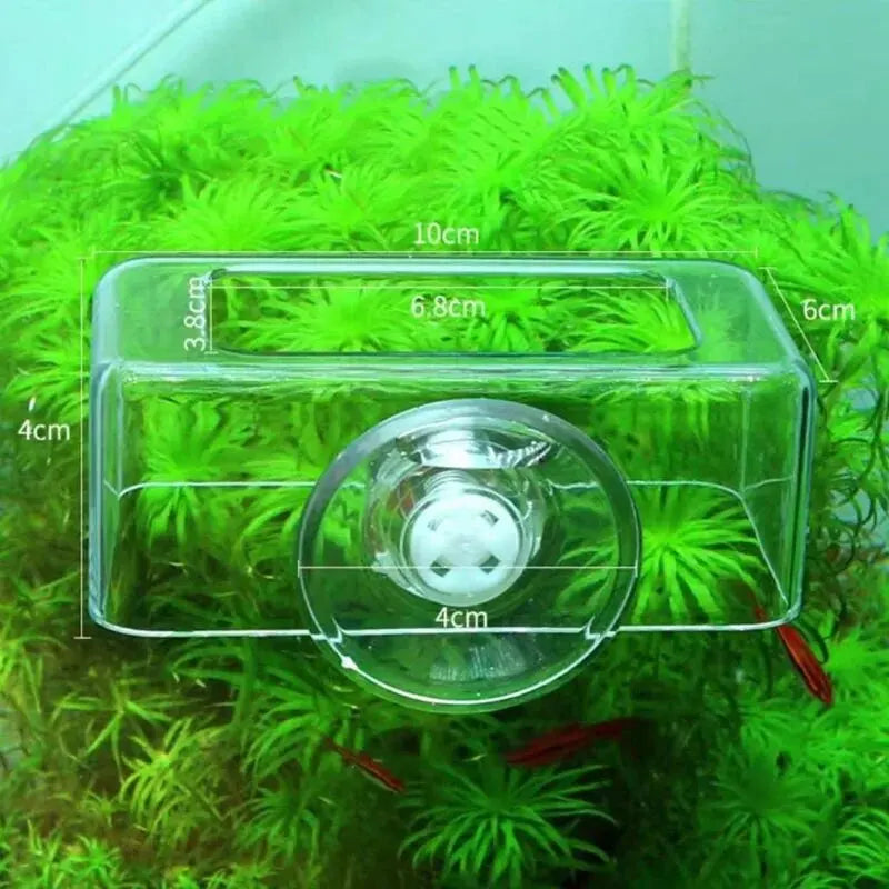 Fish Feeding Aquarium Feeding Ring Fish Tank Station Floating Food Tray Feeder Aquarium Accessory with Strong Suction Cups
