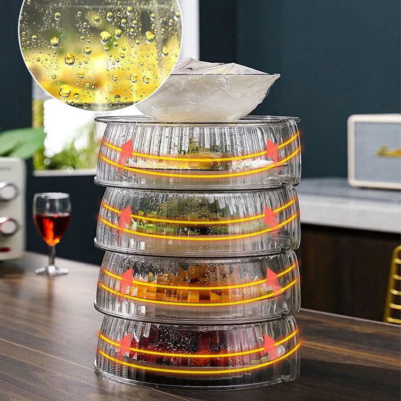 Microwave Splash Proof PET Cover High-temperature Resistant Bowl Cover Household Food Grade Plastic Microwave Hot Dishes Lid