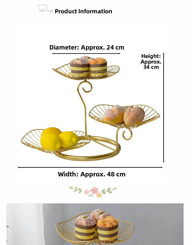 Modern mat Fruit Tray Luxury Light Home Living Room Candy Basket Tea Table Snas Metal Material Nordic Sle