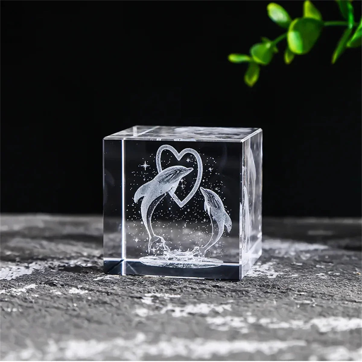 Rain Clouds Raindrop Cloud Square Crystal Ornaments Heart Shape Home Office Decor Birthday Valentine's Day Gifts