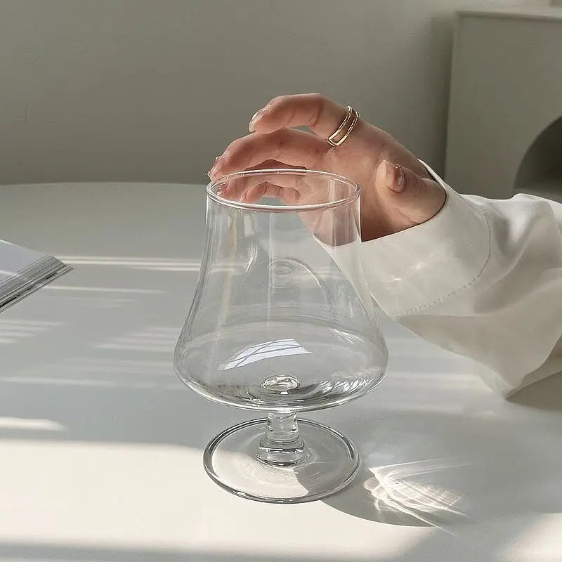 Big-Bellied Brandy Whisky Wine Glasses Short-Legged Glass Cups Coffee Cup Cold Drink Water Cups Beverage Cocktails Glass