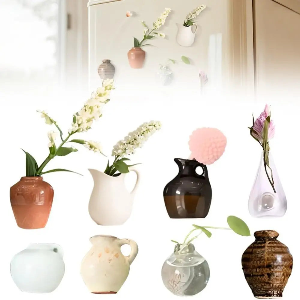 Simulation Mini Vase Fridge Magnets Whiteboard Decoration Durable Vase Magnets for Fridge Home Decor Creative