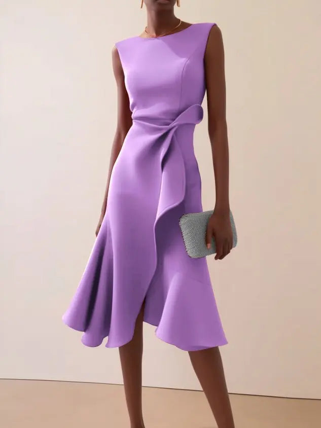 Elegant Women's Evening Dress Autumn Winter Temperament Fashionable Clothing Sleeveless High Waist Personalized Long Dresses