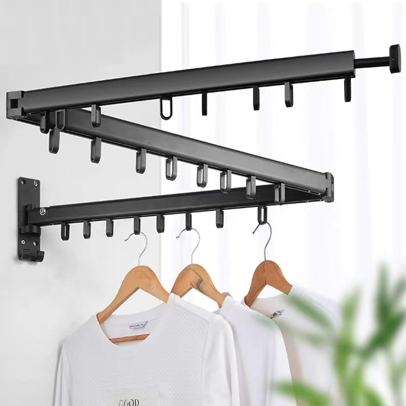 360 folding clothes hanger Bangladesh wall mount aluminum laundry drying rack space saving home organizer