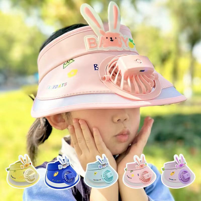 Summer Cap With rechargeable Fan For Kids & Adult (Available)