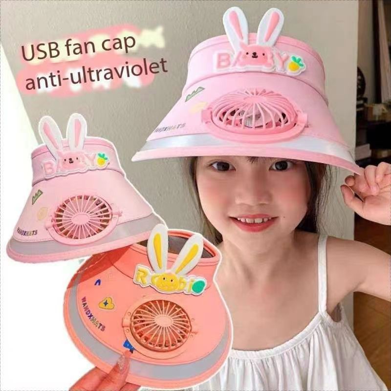 Summer Cap With rechargeable Fan For Kids & Adult (Available)