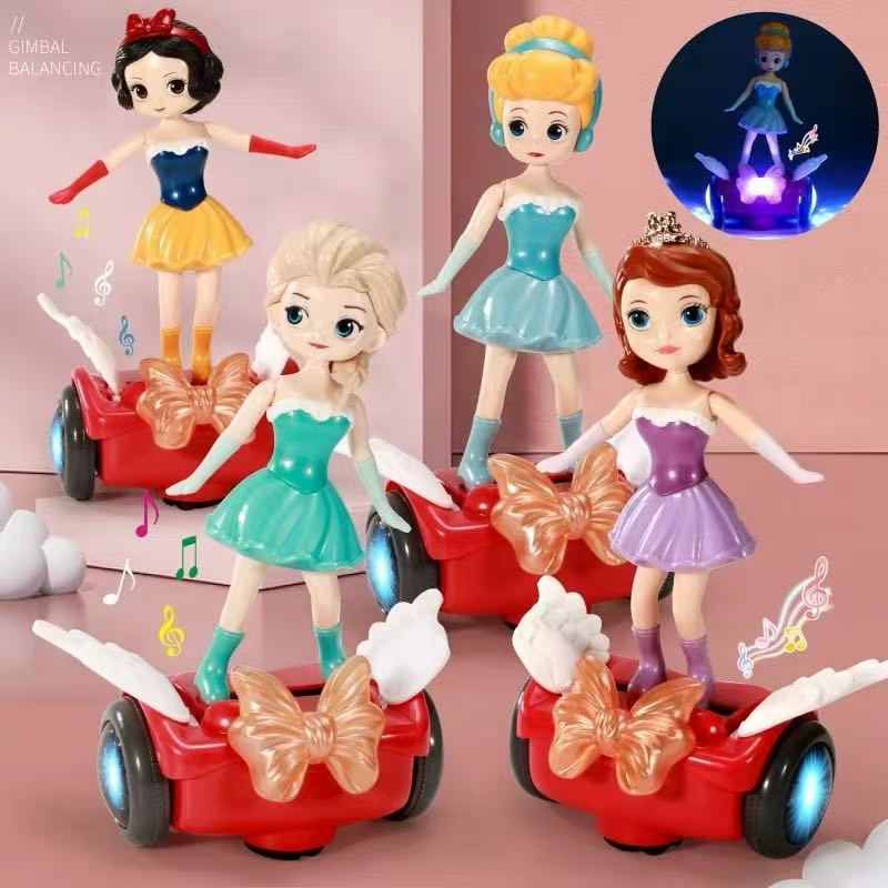 Ice princess balancing car Bangladesh kids musical toy with lights and automatic movement