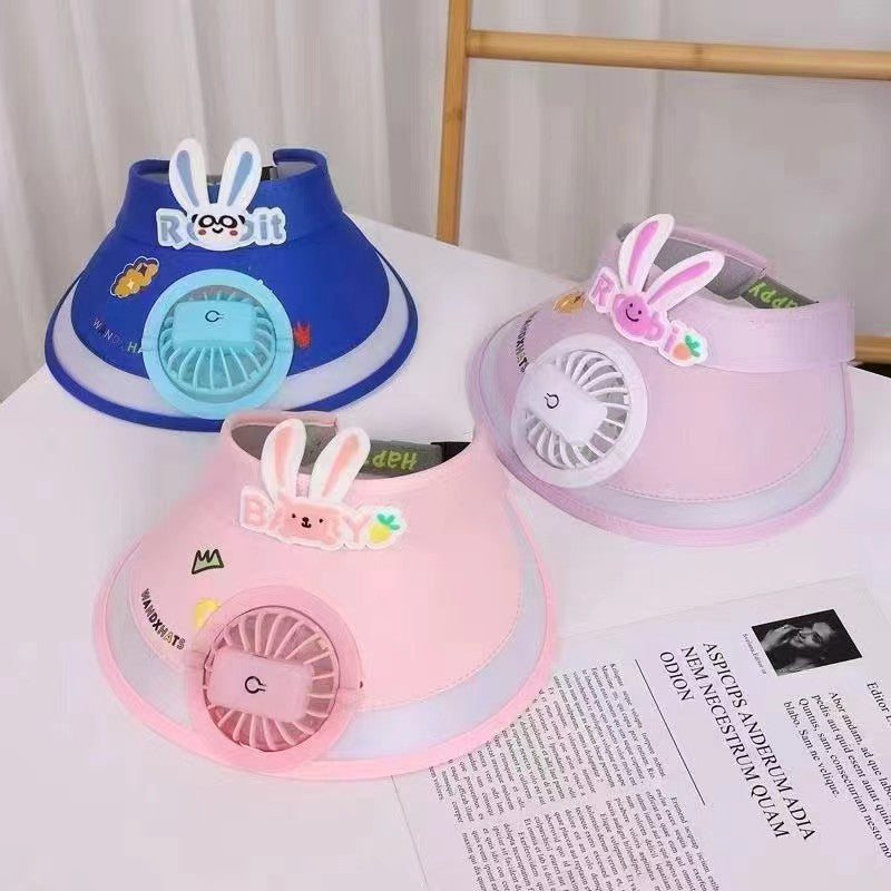 Summer Cap With rechargeable Fan For Kids & Adult (Available)