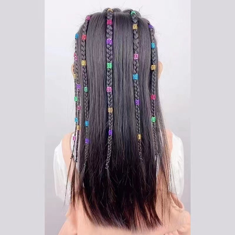 Hair buckle dreadlocks Microfiber buckle girl sweet cool trendy hip-hop punk hair accessories ring (Available)