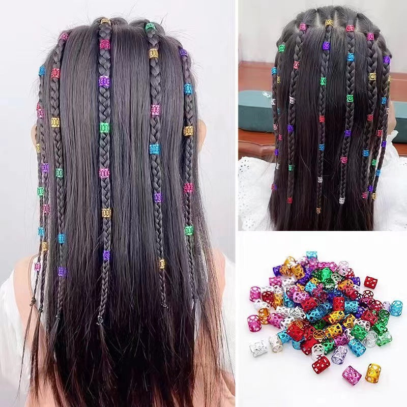 Hair buckle dreadlocks Microfiber buckle girl sweet cool trendy hip-hop punk hair accessories ring (Available)