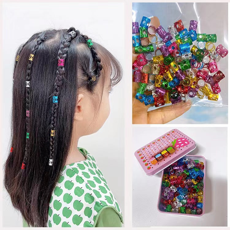 Hair buckle dreadlocks Microfiber buckle girl sweet cool trendy hip-hop punk hair accessories ring (Available)