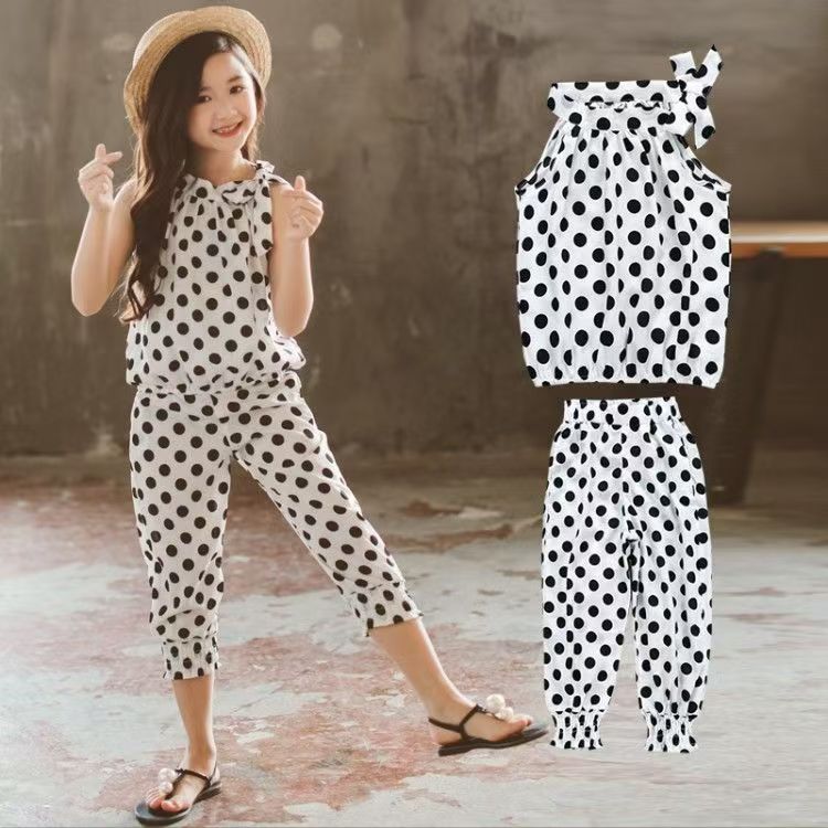 Children's Summer Korean Style Sleeveless Two-piece Set (Available)