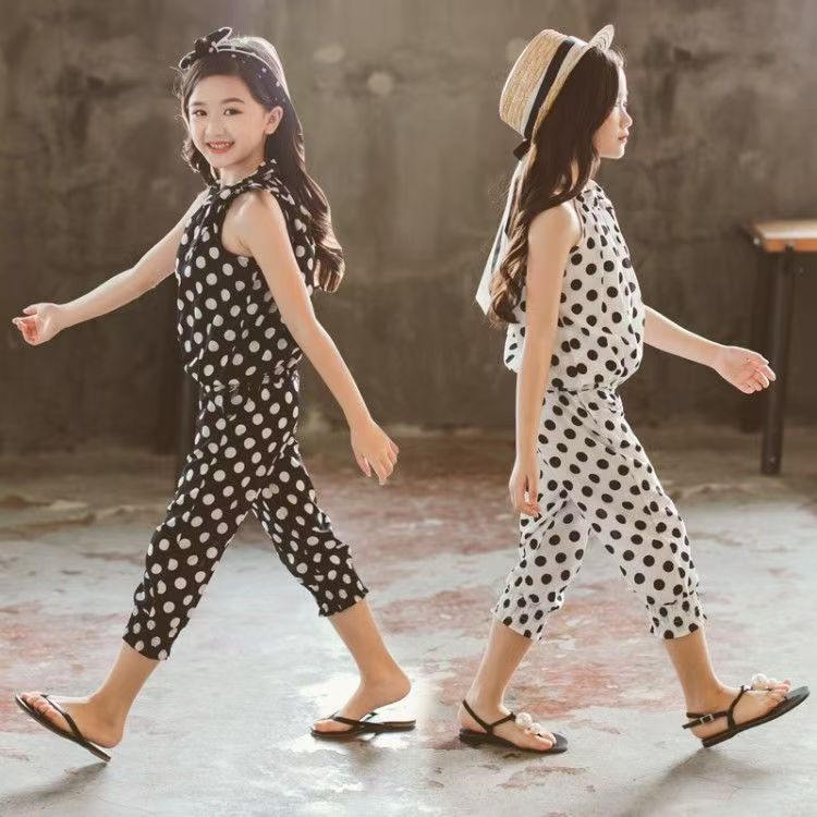 Children's Summer Korean Style Sleeveless Two-piece Set (Available)
