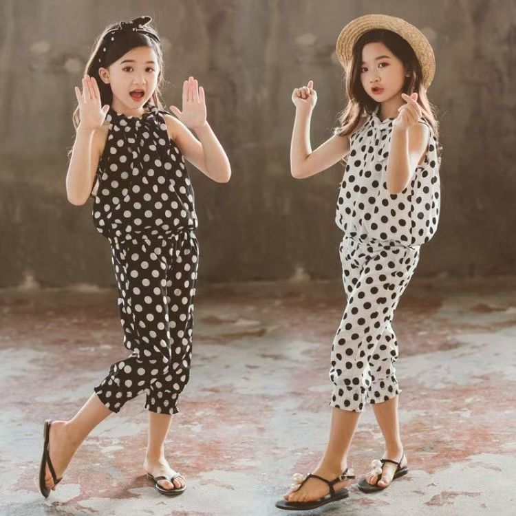 Children's Summer Korean Style Sleeveless Two-piece Set (Available)
