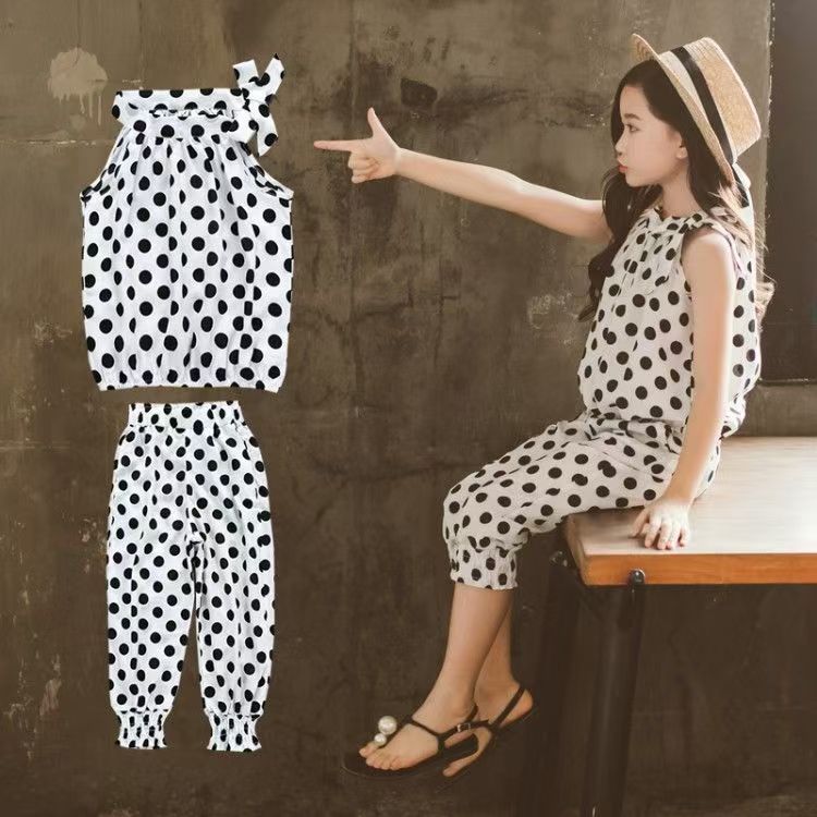 Children's Summer Korean Style Sleeveless Two-piece Set (Available)