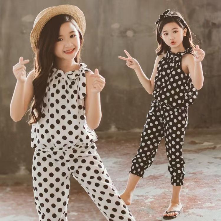 Children's Summer Korean Style Sleeveless Two-piece Set (Available)