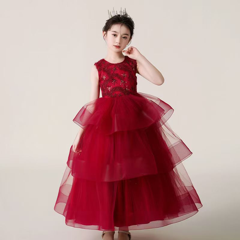 flower Girl Fluffy Gauze Cake Dress (Available)