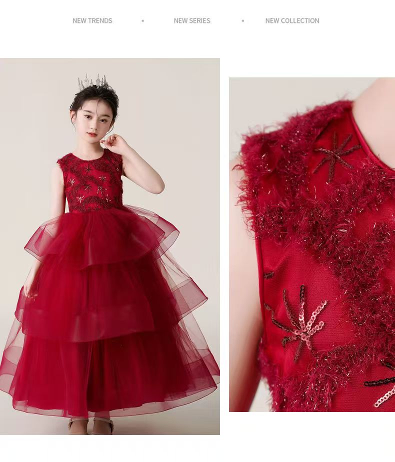 flower Girl Fluffy Gauze Cake Dress (Available)