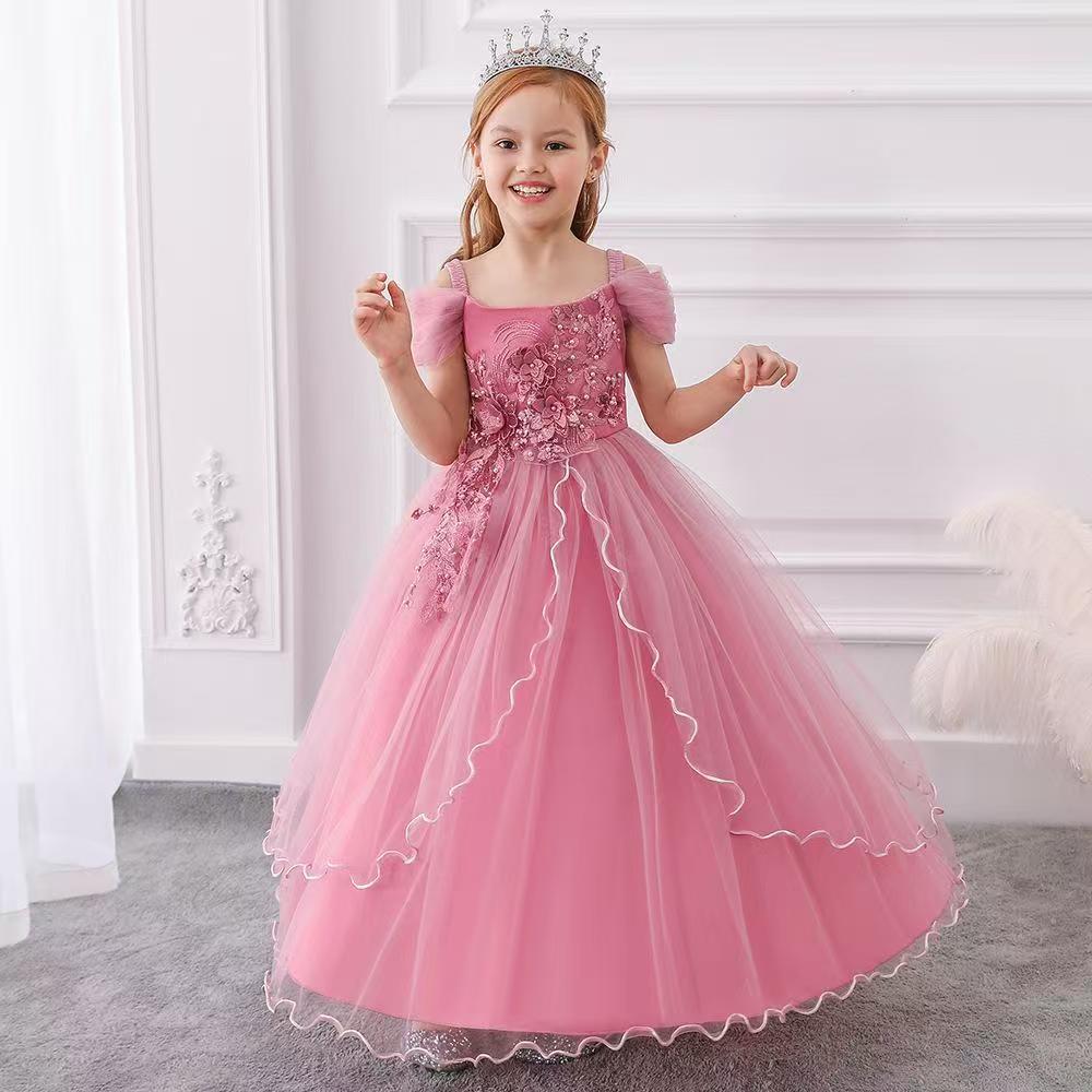 Girls Princess Long Gown Bangladesh original imported elegant long party gown for kids