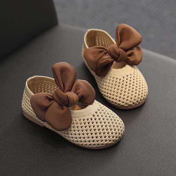 Summer New Children's Shoes Fashion Soft Bottom Baby Breathable Little Princess Hole Mesh Shoes (Available)