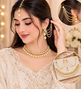 Traditional Gold Necklace & Earring Set