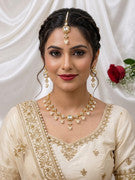 Royal Blue Stone Necklace & Earring Set