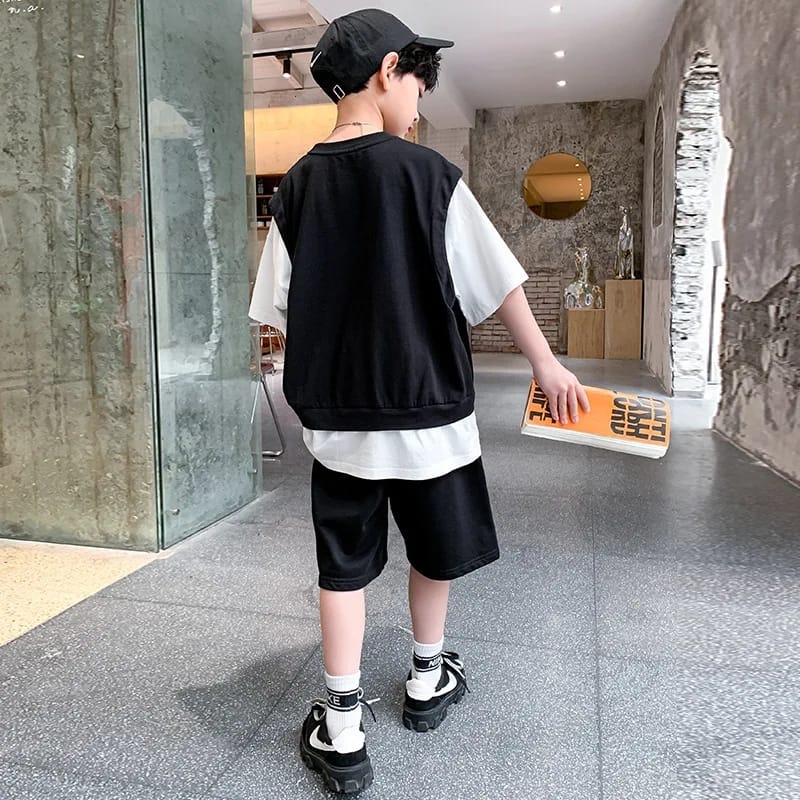 Summer New Boys Fashionable Two-piece Set (Available)