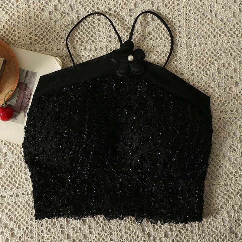 Sexy Short Camisole Tanks Tops Club Parties Open Back Wearing Cloth black sexy shirt for Womens elegant party (available)