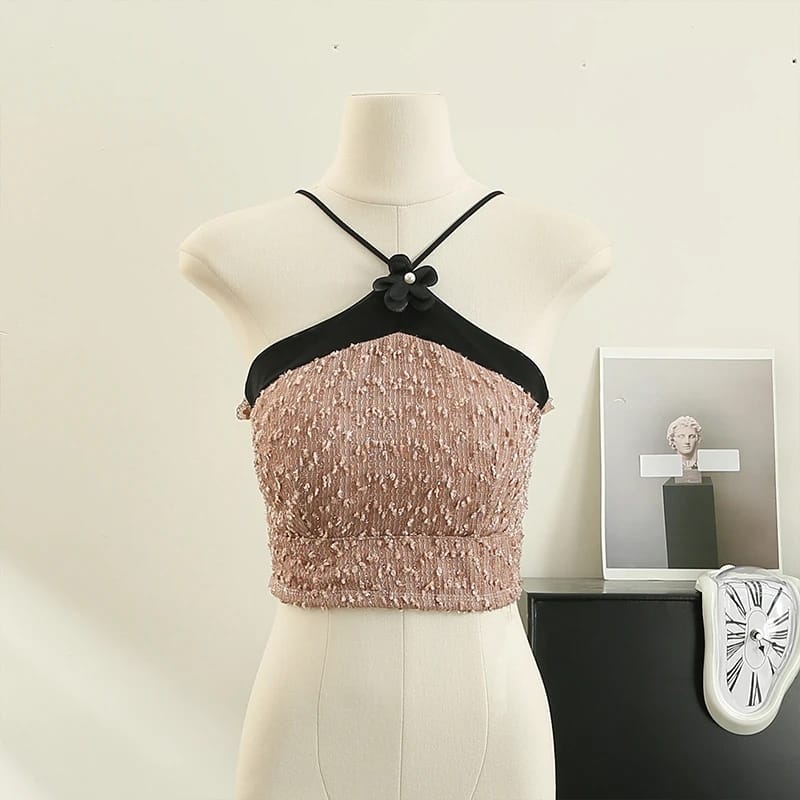 Sexy Short Camisole Tanks Tops Club Parties Open Back Wearing Cloth black sexy shirt for Womens elegant party (available)