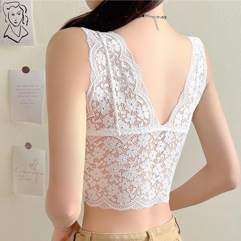 Lace Sexy Bras For Women Tube Top Gathering Bra (Available)