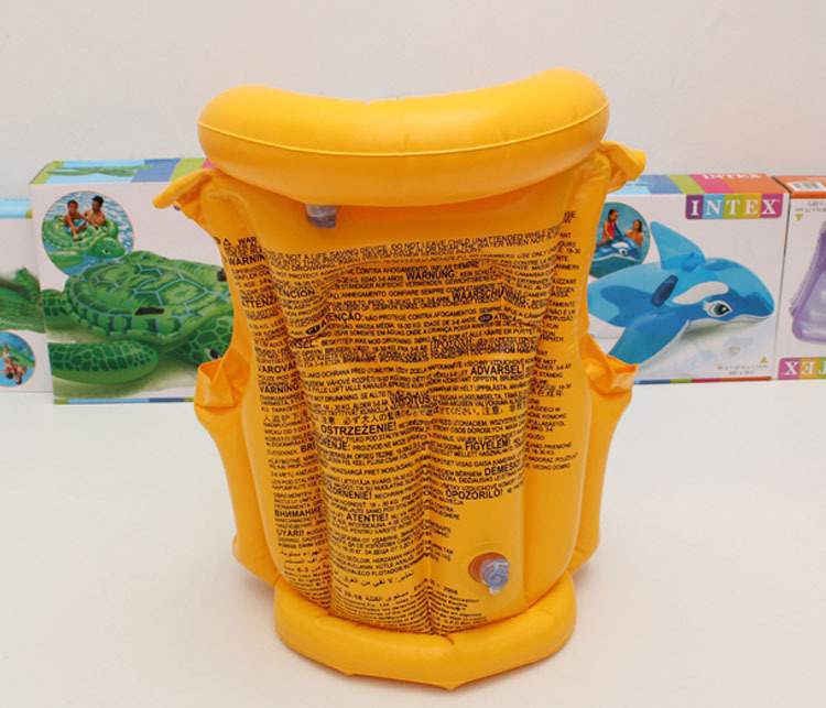 Kids Yellow PVC Inflatable Swim Vest Life Jacket and Float for Water Sports (Available)