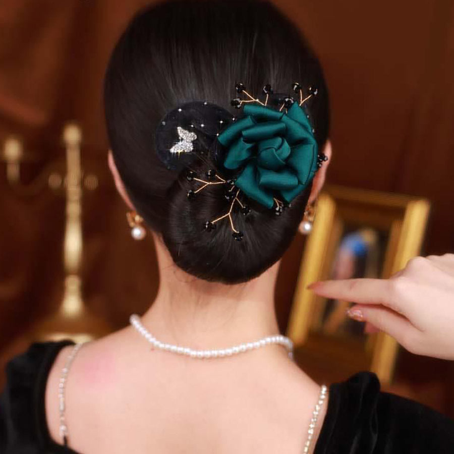 Simple head flower hair with flower buds (Available)