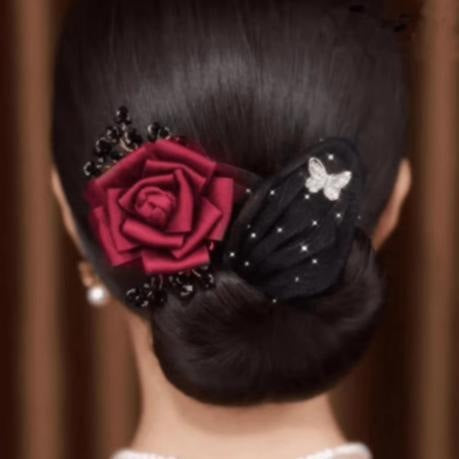Simple head flower hair with flower buds (Available)