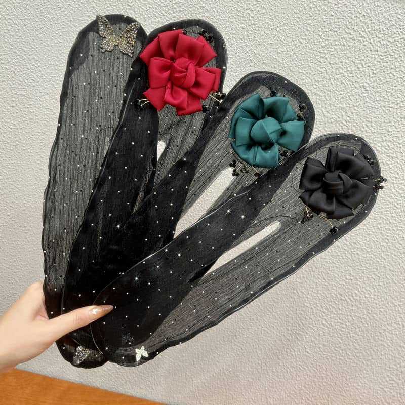 Simple head flower hair with flower buds (Available)