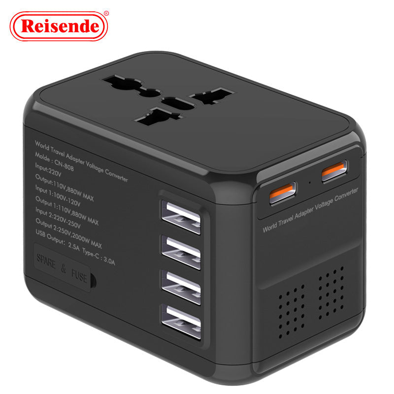 Universal travel adapter Bangladesh international wall charger with USB-A ports multi country plug converter for travel