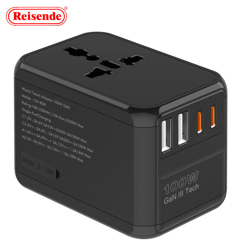 Universal travel adapter Bangladesh international wall charger with USB-A ports multi country plug converter for travel