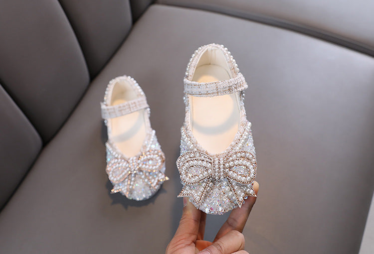 Bow Baby Princess Children's Single-layer Shoes (Available)